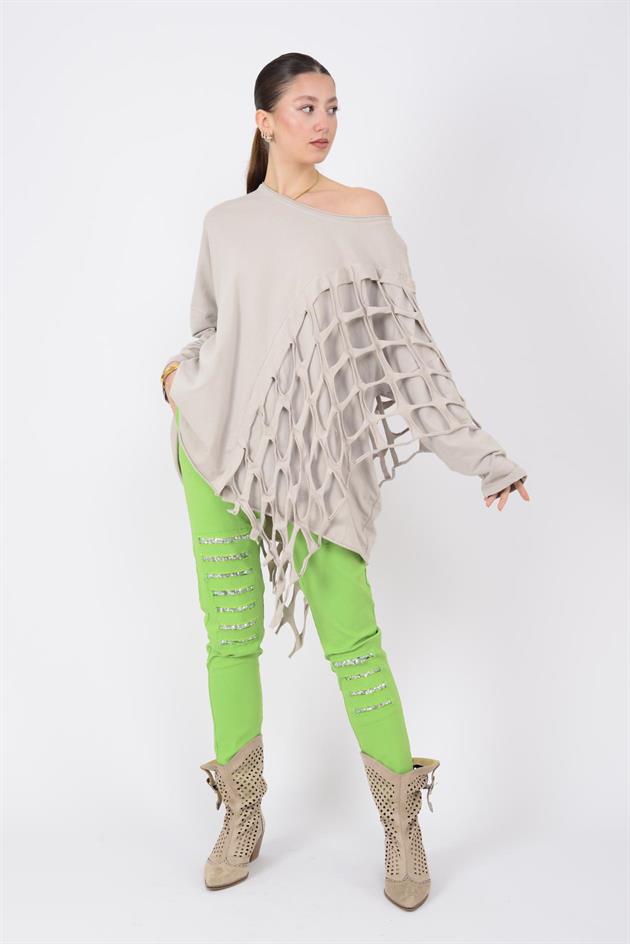 8632 PAYET DETAYLI GABARDİN PANTOLON