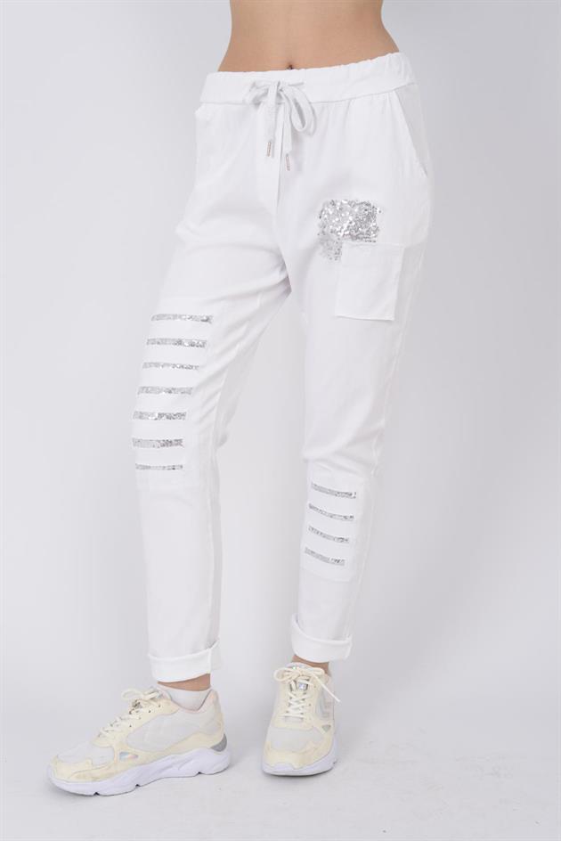 8632 PAYET DETAYLI GABARDİN PANTOLON