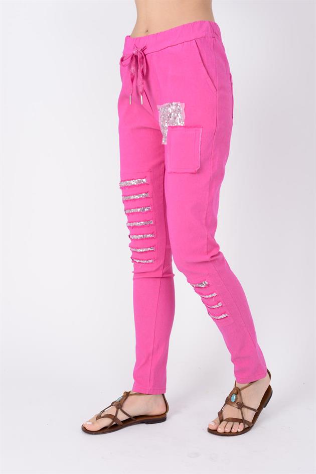 8632 PAYET DETAYLI GABARDİN PANTOLON