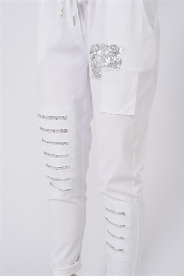 8632 PAYET DETAYLI GABARDİN PANTOLON