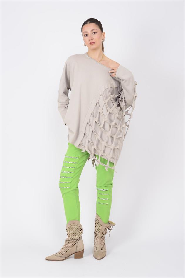 8632 PAYET DETAYLI GABARDİN PANTOLON