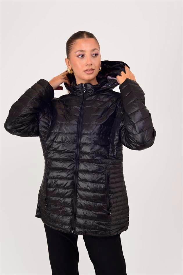 8960 ASTARI ÇİÇEK DESENLİ KAPİTONE MONT