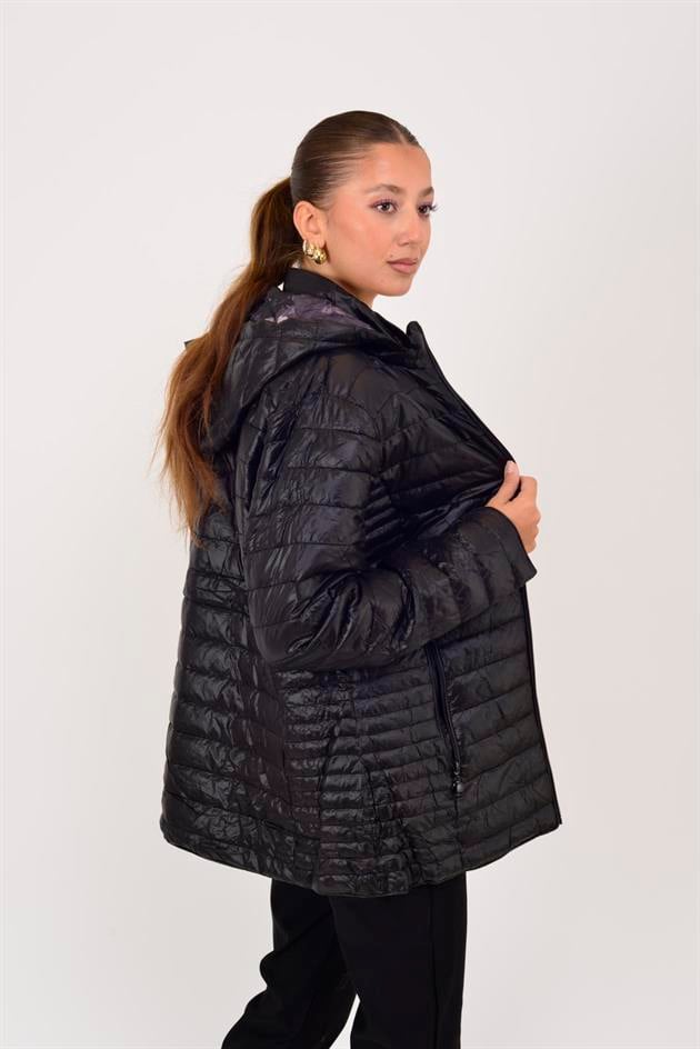 8960 ASTARI ÇİÇEK DESENLİ KAPİTONE MONT