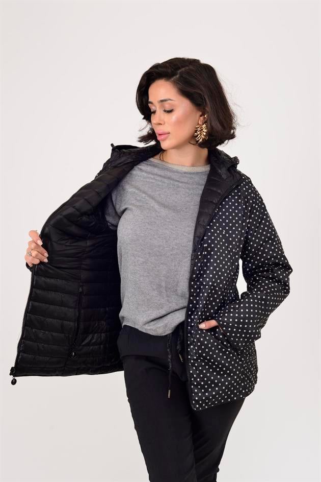 8966 TWIN PANTİYELİ ÇİFT TARAFLI KAPİTONE MONT