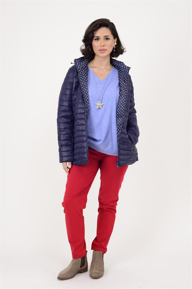 8966 TWIN PANTİYELİ ÇİFT TARAFLI KAPİTONE MONT