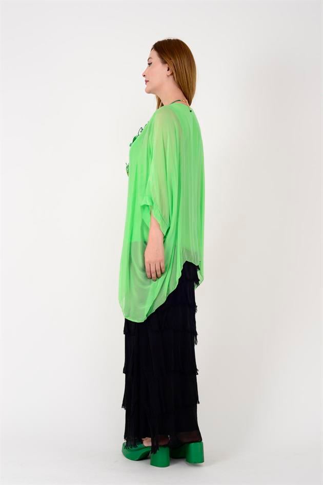 9179D YARASA KOL İPEK BLUZ