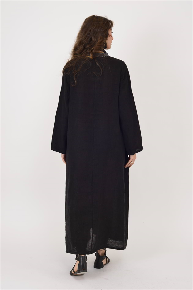 9475 PAYET DETAYLI KETEN ELBİSE