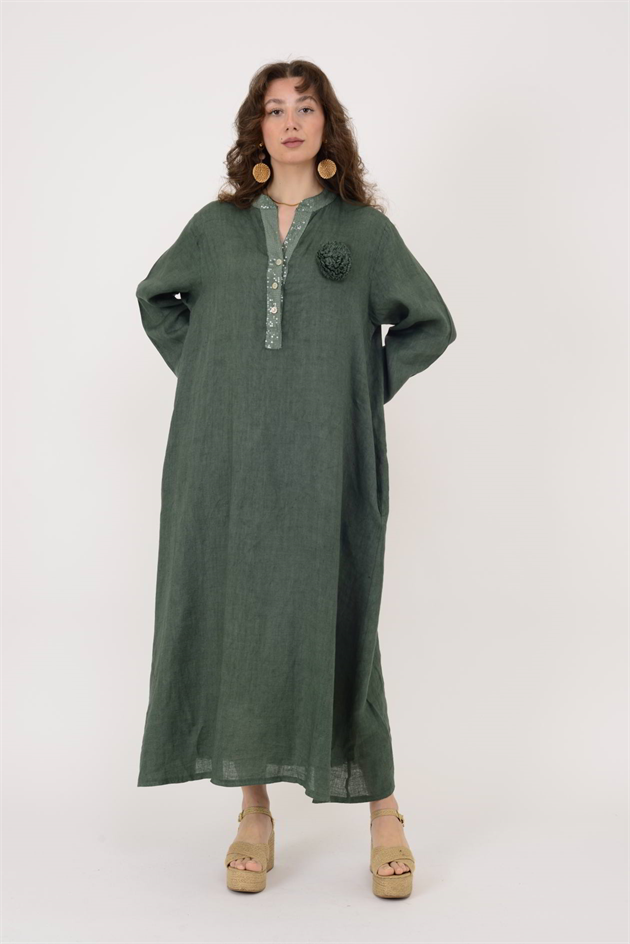 9475 PAYET DETAYLI KETEN ELBİSE