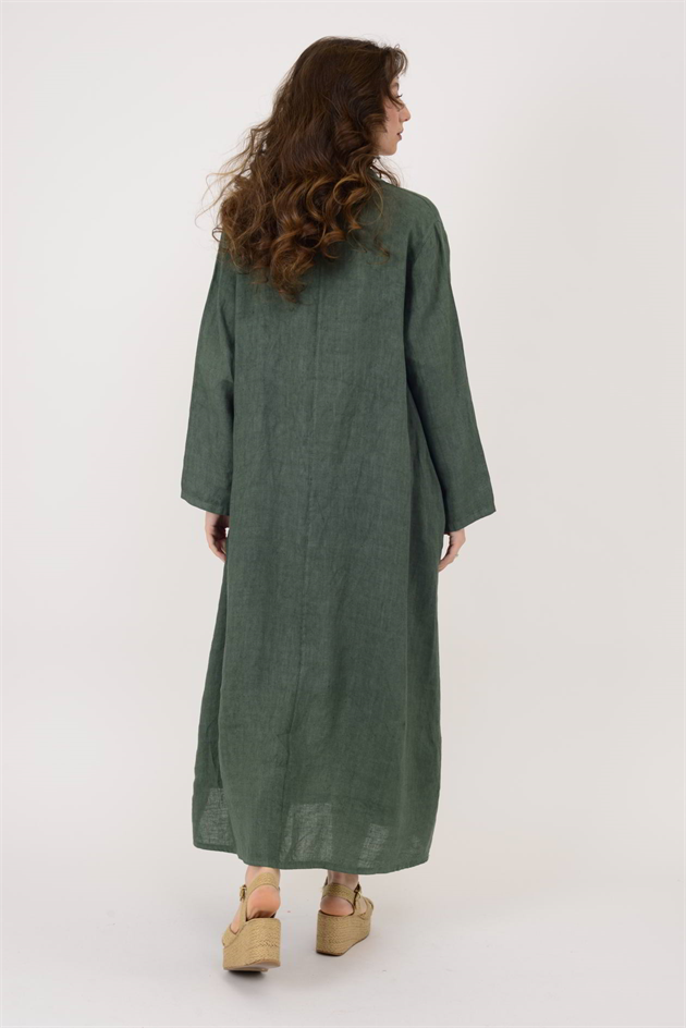 9475 PAYET DETAYLI KETEN ELBİSE