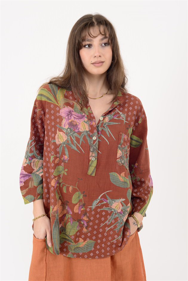 A0150 ÇİNİ DESEN GÖMLEK