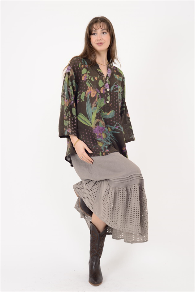 A0150 ÇİNİ DESEN GÖMLEK