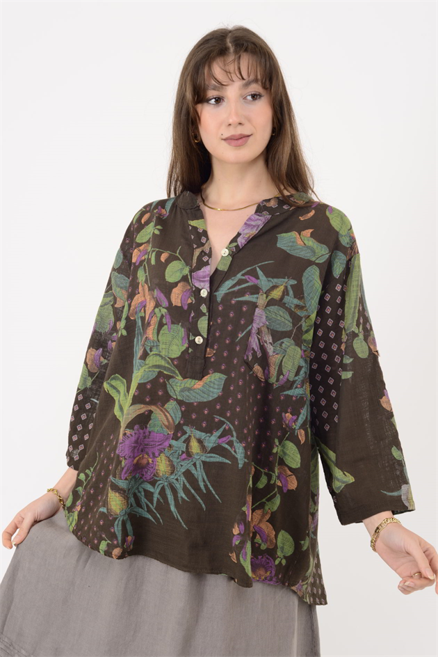 A0150 ÇİNİ DESEN GÖMLEK