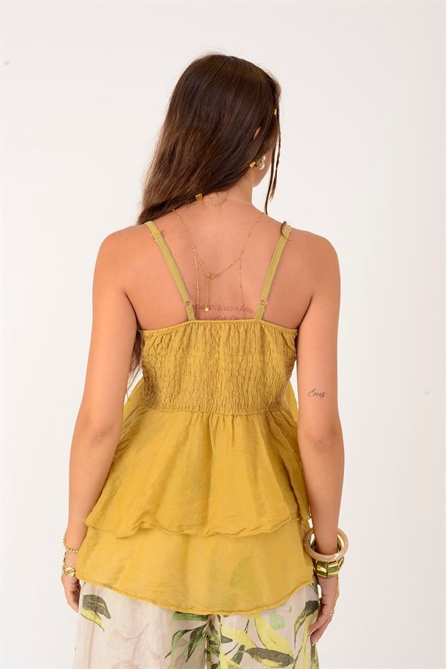A8408 ASKILI FARBALALI KAT KAT BLUZ