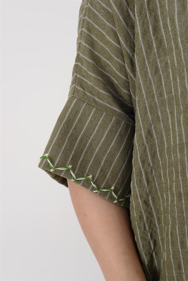 ADN001 BLUNT ÇİFT YIRTMAÇ OVERSİZE ELBİSE