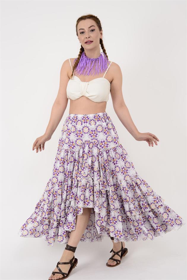 AN0900 GEOMETRİK DESEN KARMEN ETEK