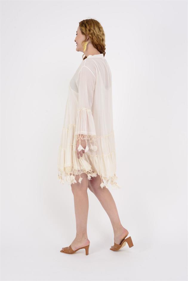 AN10476 İSMİRA HAM KISA ELBİSE