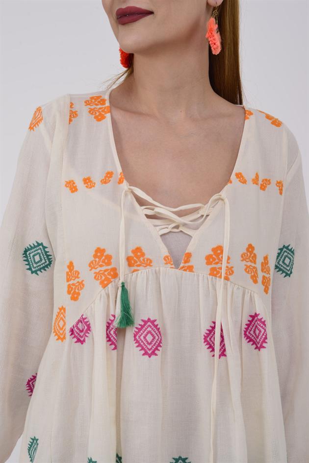 AN10503 FLORA ASTARLI HAM ELBİSE