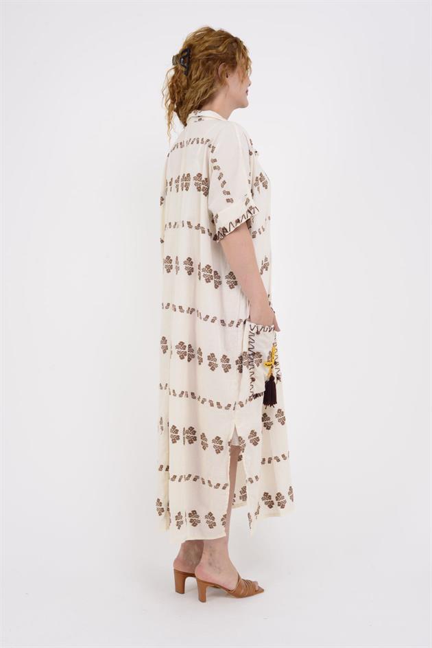 AN10515-3 FLORA CEP DETAYLI HAM ELBİSE