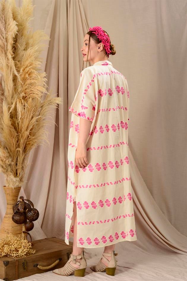 AN10515-3 FLORA CEP DETAYLI HAM ELBİSE