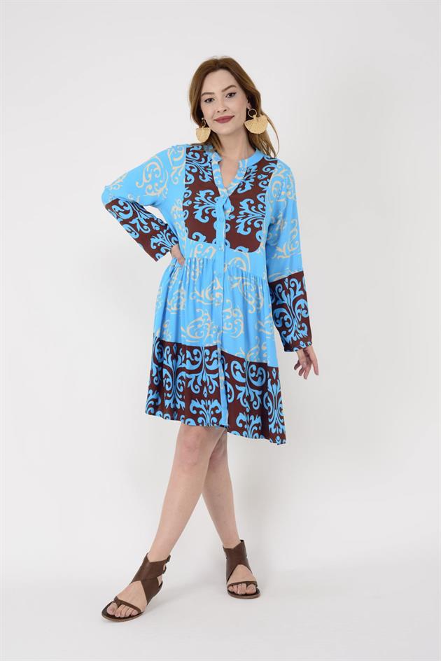 AN10526 REGINA VOLANLI KISA ELBİSE