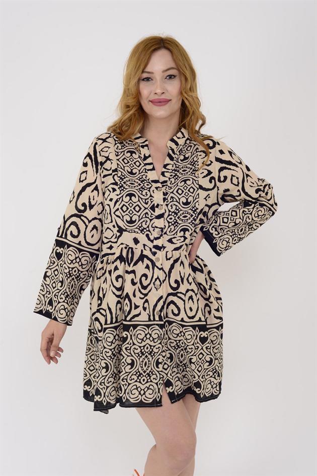 AN10526 REGINA VOLANLI KISA ELBİSE
