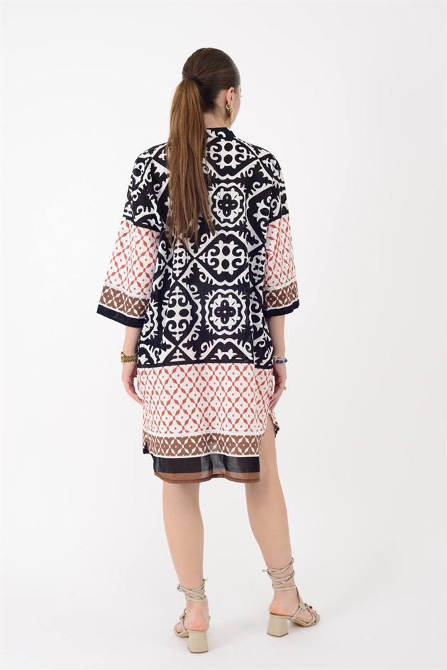 AN10557 MARIN KISA GÖMLEK ELBİSE