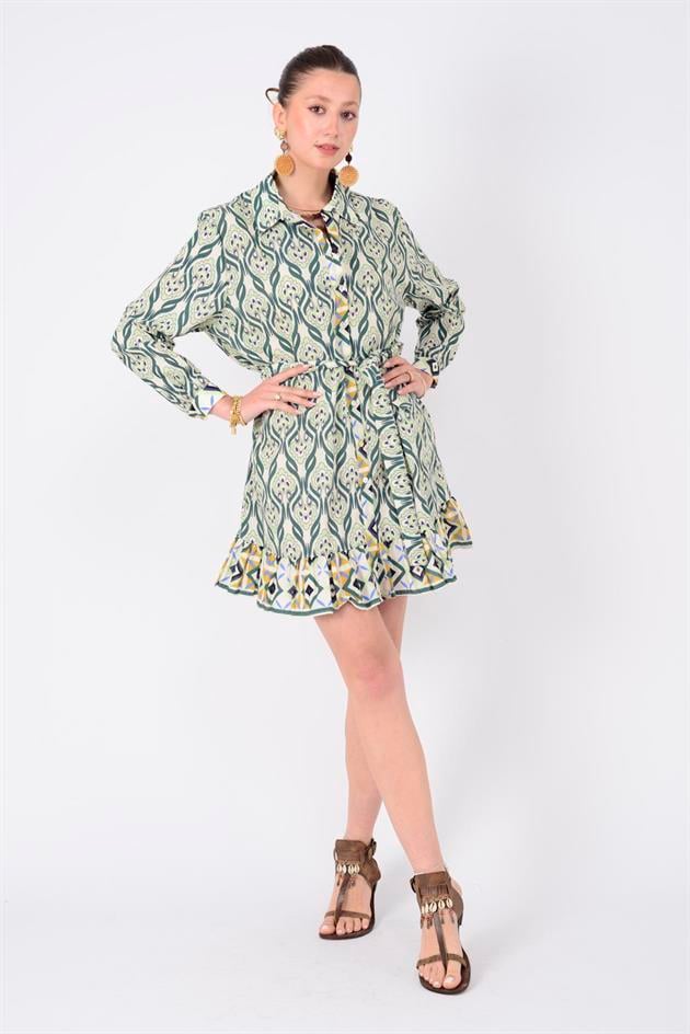 AN10602 MARIN KISA GÖMLEK ELBİSE