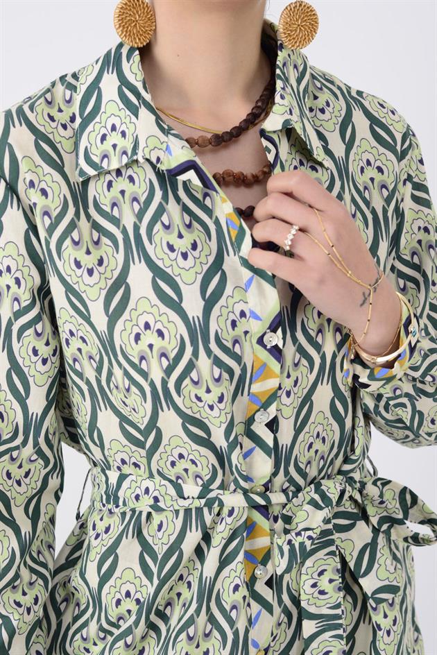 AN10602 MARIN KISA GÖMLEK ELBİSE