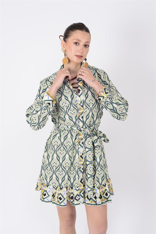 AN10602 MARIN KISA GÖMLEK ELBİSE