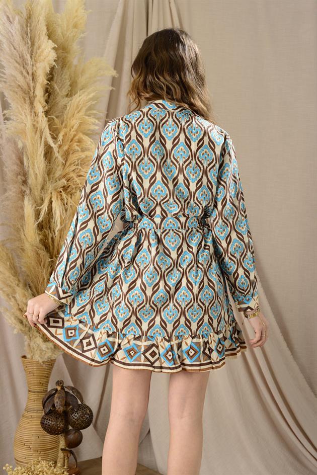 AN10602 MARIN KISA GÖMLEK ELBİSE