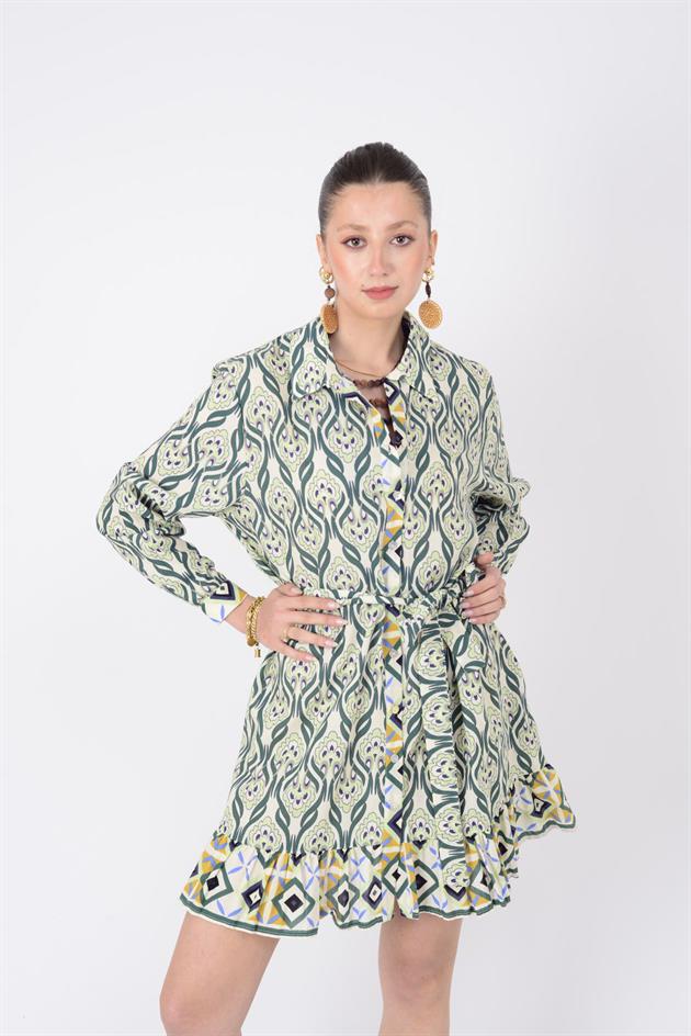 AN10602 MARIN KISA GÖMLEK ELBİSE