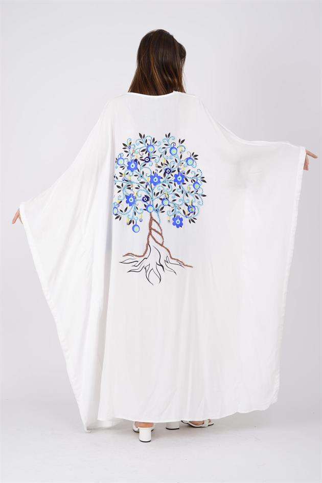 AN10611 HAYAT AĞACI BASKILI KİMONO