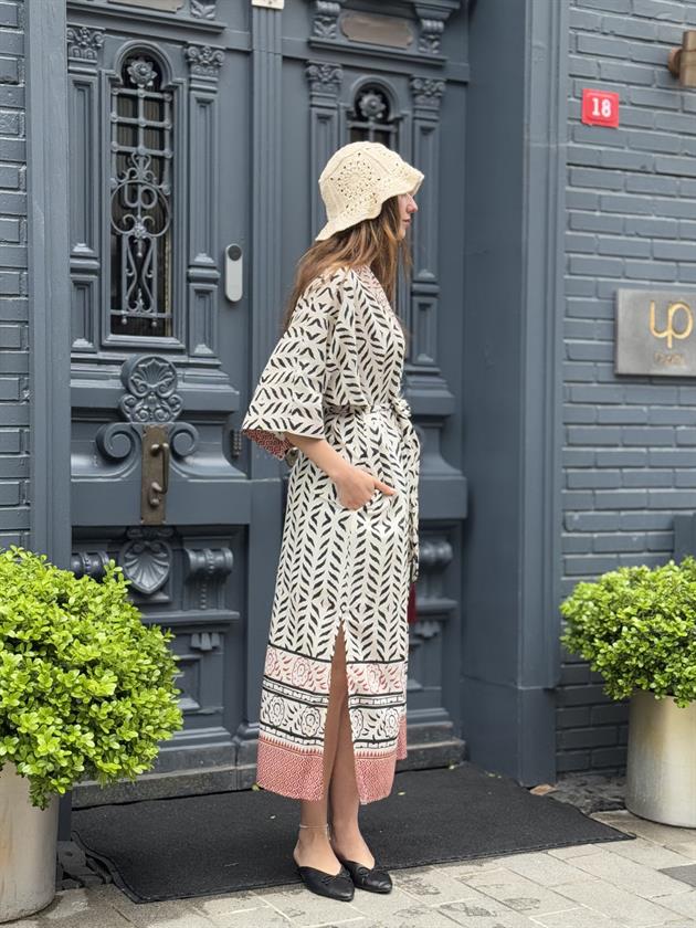 AN10614 MARIN KRUVAZE YAKA ELBİSE