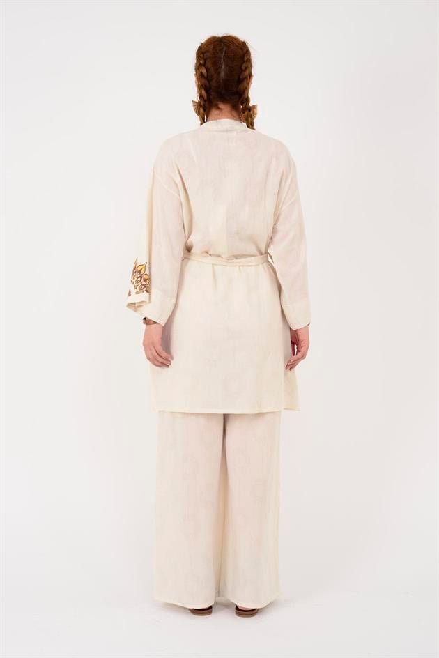 AN10624 MANDALA ÇİÇEK NAKIŞLI HAM BOHEM TAKIM