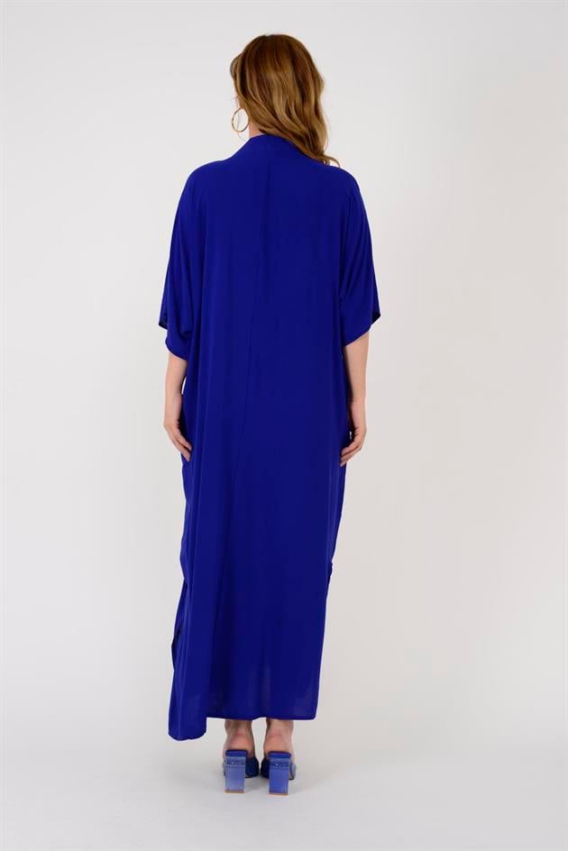 AN10656 NAKIŞ DETAYI V YAKA ELBİSE