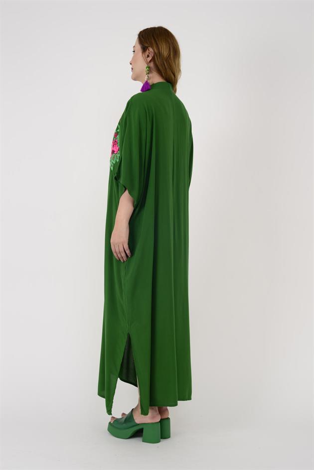 AN10656 NAKIŞ DETAYI V YAKA ELBİSE