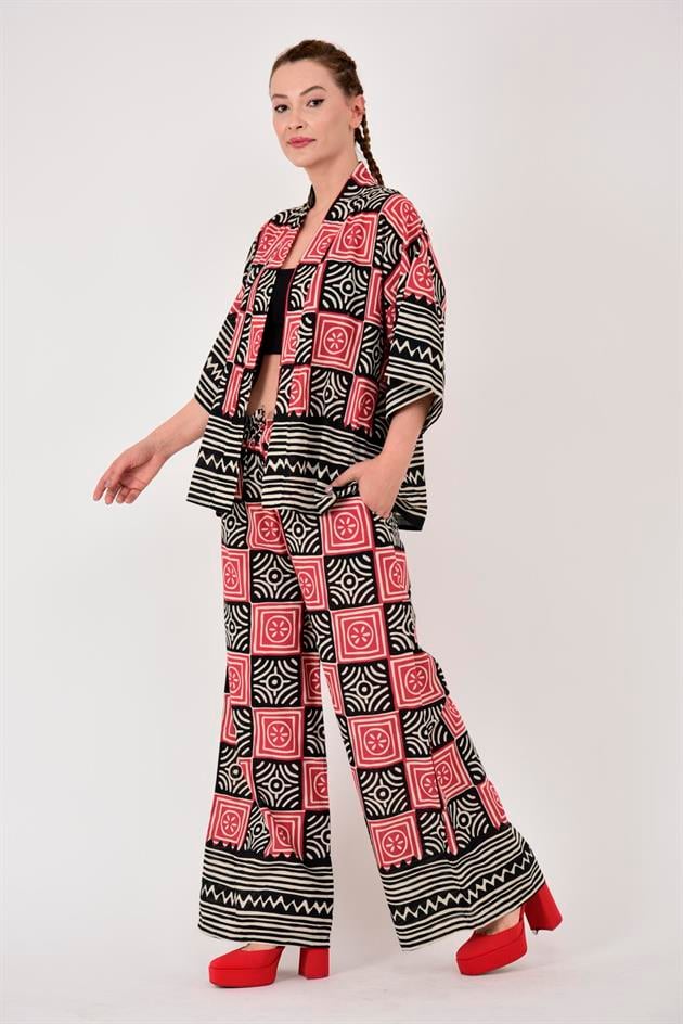 AN10667 MARIN GEOMETRİK DESEN 2Lİ TAKIM