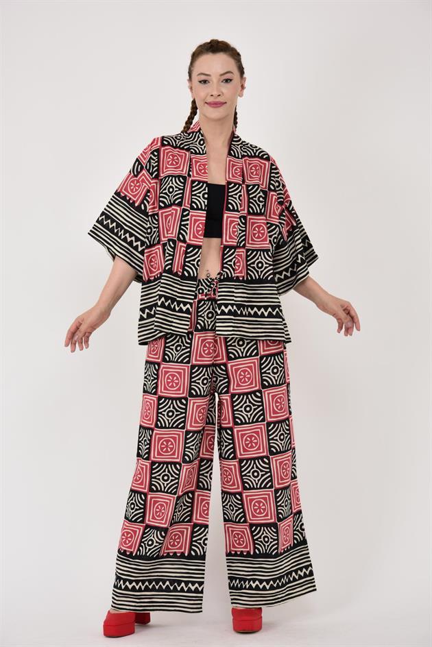 AN10667 MARIN GEOMETRİK DESEN 2Lİ TAKIM