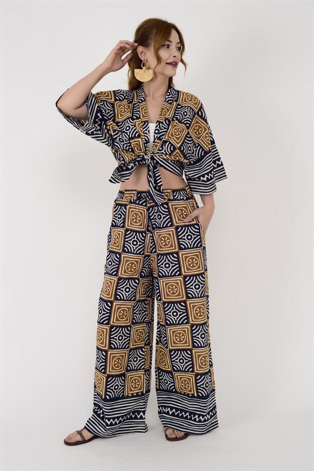 AN10667 MARIN GEOMETRİK DESEN 2Lİ TAKIM