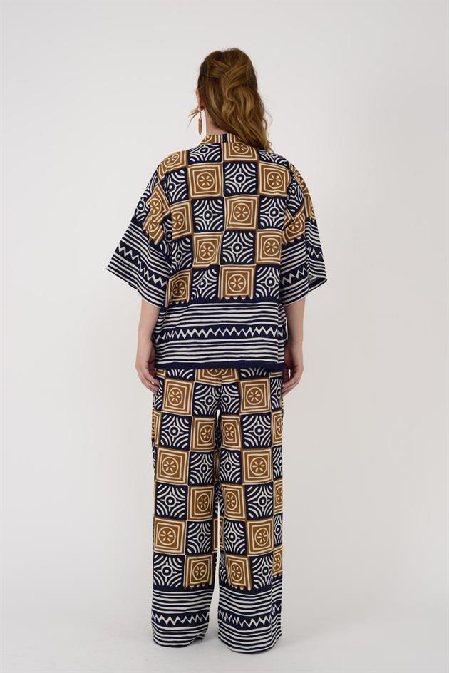 AN10667 MARIN GEOMETRİK DESEN 2Lİ TAKIM