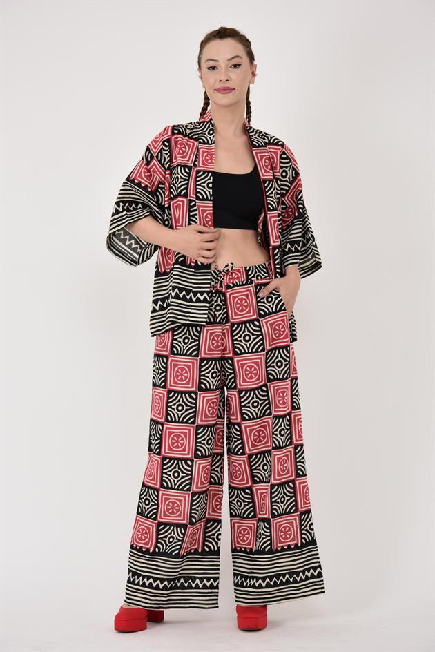 AN10667 MARIN GEOMETRİK DESEN 2Lİ TAKIM