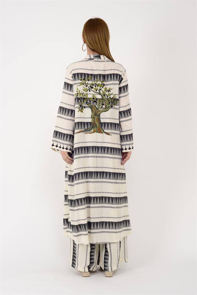 AN10676 MARVEL ARKASI ZEYTİN DALI İŞLEMELİ 2Lİ TAKIM