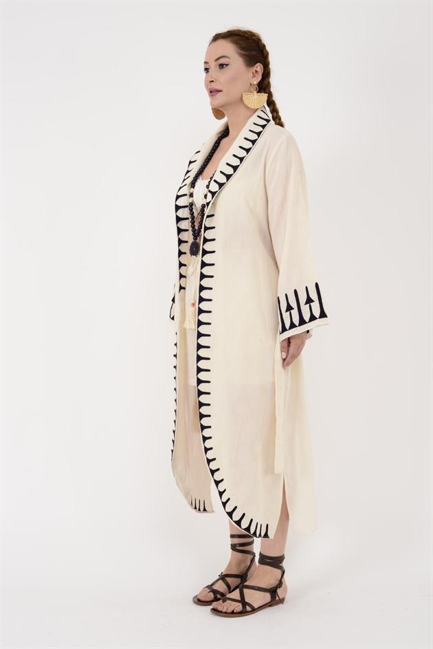 AN10679 NAKIŞ DETAYLI HAM KİMONO