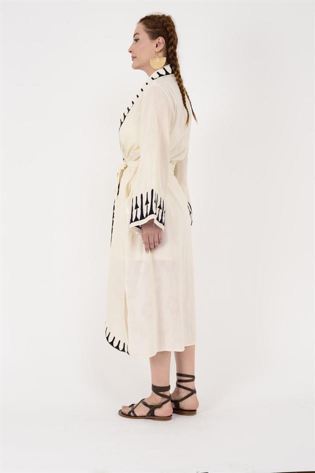 AN10679 NAKIŞ DETAYLI HAM KİMONO