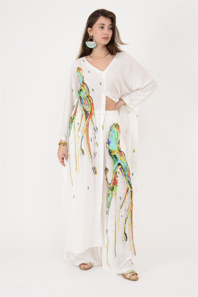 AN10712 AHTAPOT DESEN YALDIZ DETAYLI 2Lİ TAKIM