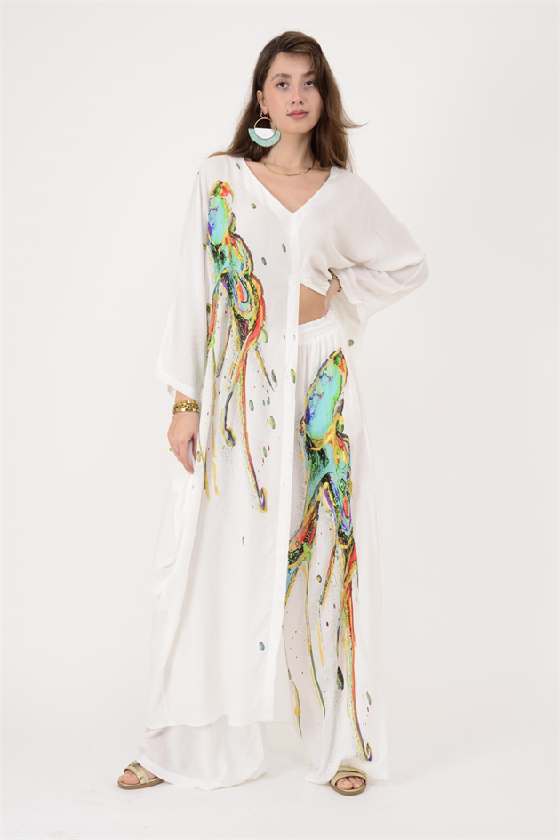 AN10712 AHTAPOT DESEN YALDIZ DETAYLI 2Lİ TAKIM