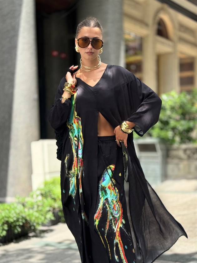 AN10712 AHTAPOT DESEN YALDIZ DETAYLI 2Lİ TAKIM
