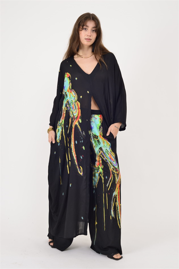 AN10712 AHTAPOT DESEN YALDIZ DETAYLI 2Lİ TAKIM