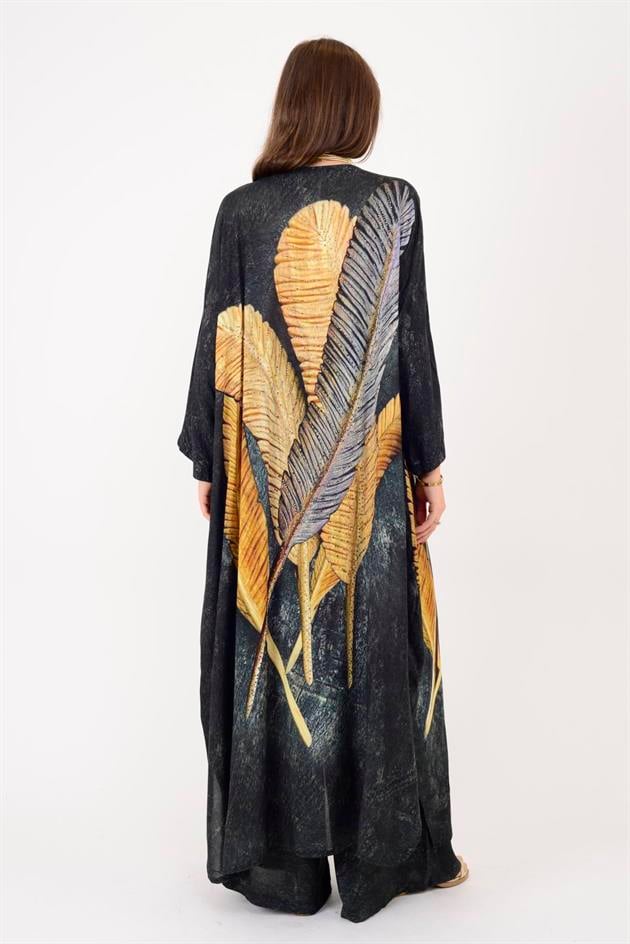 AN10712 FEATHER TAŞ DETAYLI TÜY DESEN TAKIM