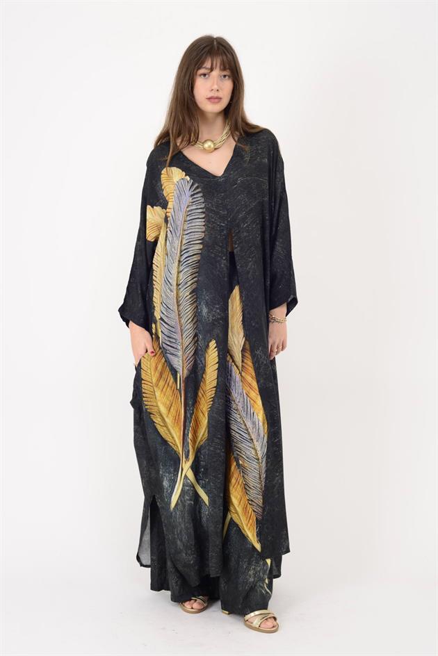 AN10712 FEATHER TAŞ DETAYLI TÜY DESEN TAKIM